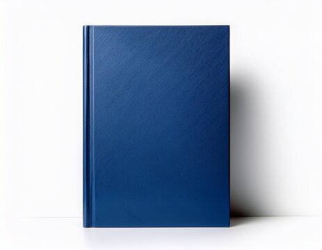 dark blue book cover mockup isolated on white