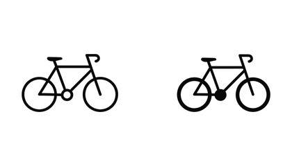 Fototapeta premium Minimalist road and mountain bike icons