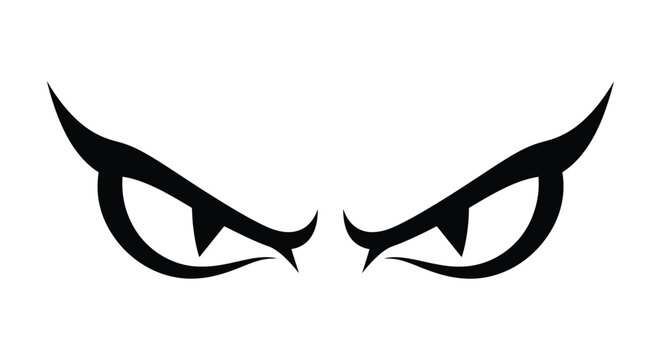 Black devil horns silhouette icon