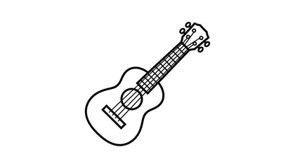Fototapeta premium Simple ukulele illustration with tuning pegs