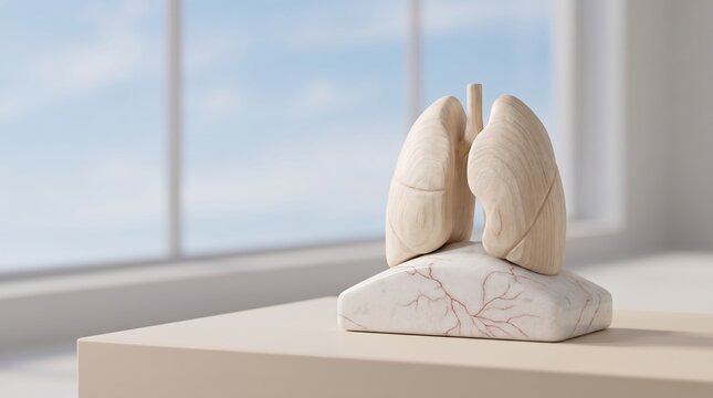 Human lungs anatomy model promoting respiratory health