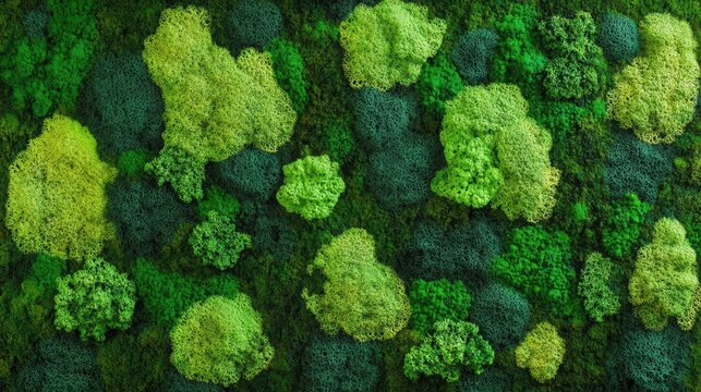 Close-up of vibrant green moss texture background
