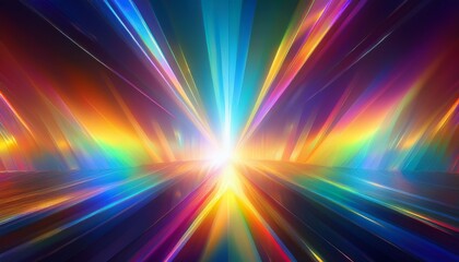 Obraz premium Rainbow Light Crystal Leak Overlay Background Prism Glass Flare Effect Texture Sunlight Rays Iridescent Prismatic