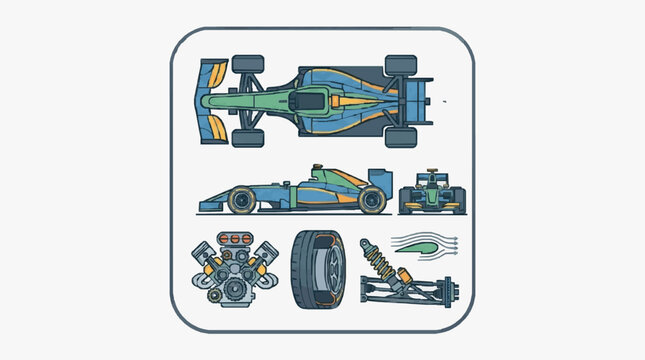 Formula One Racing Car Breakdown.