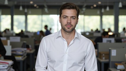 Obraz premium Team Leader Commanding Gaze