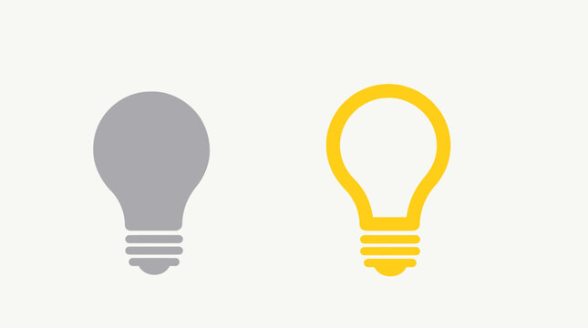 Light bulb icons for creative ideas.