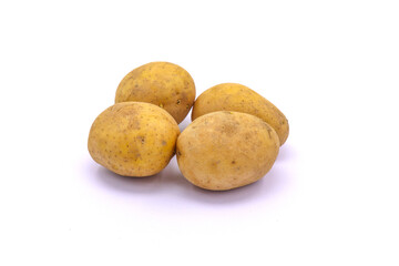 Fototapeta premium Potatoes on a white background. A natural food.