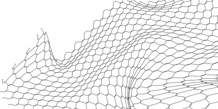 Minimalist contour grid network backdrop, abstract linear topographical wave pattern