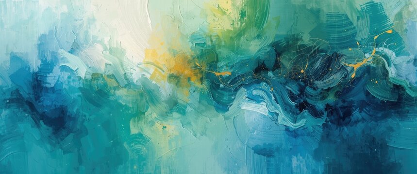 Surreal themed oil painting featuring colorful impressionist strokes and hand drawn texture for poster art