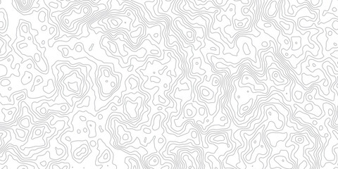 Abstract topographic map contour lines pattern on white background for cartography or geography design © RABAKA