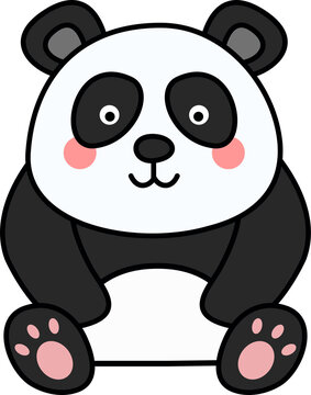 Cute Cartoon Panda Illustration