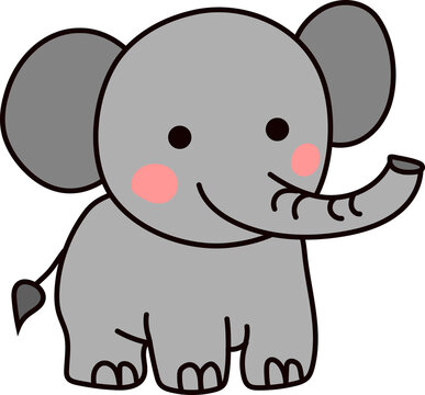 Cute Cartoon Elephant Illustration