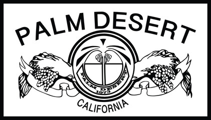 Obraz premium Flag of Palm Desert City California vector file eps