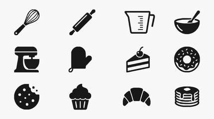 Fototapeta premium Iconic Kitchen Ingredients and Baking Tools.