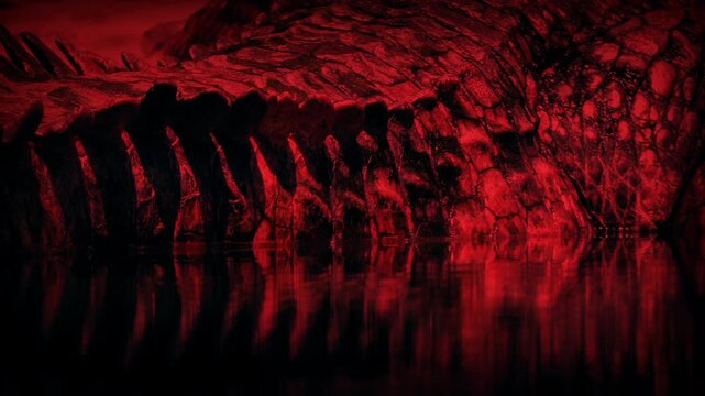 Crocodile Tail In The Water Dangerous Animal
