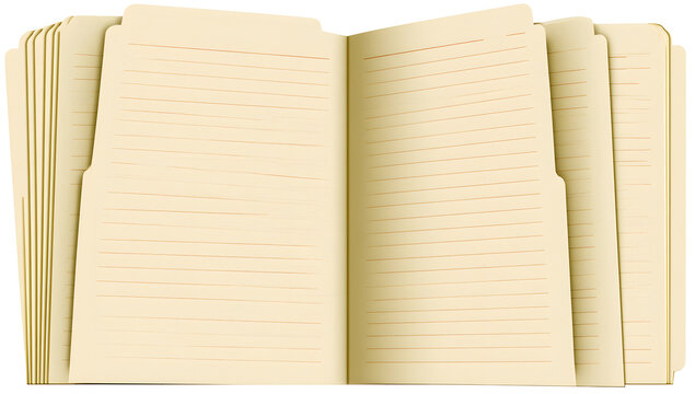 Manila file folder with tab lines
