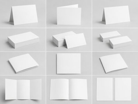 Minimalist white geometric shapes on grid square d