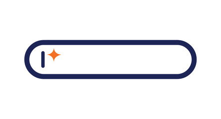 Search bar with magic sparkle icon vector illustration interface navigation isolated © Hena74