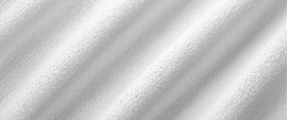Fototapeta premium White textured fabric with subtle ridges and folds