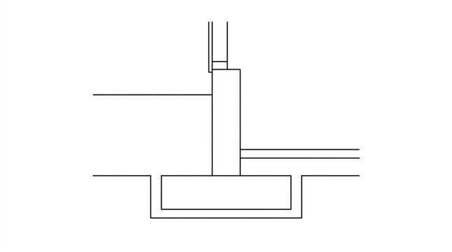 House on Deep Pile Foundation Geological Cross-Section Diagram