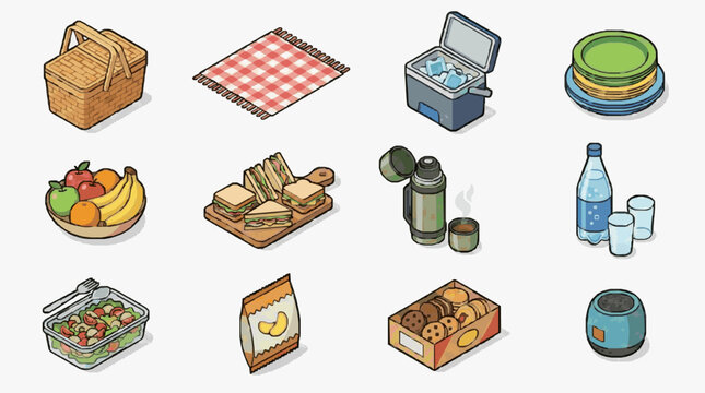 Illustrated Packaged Food Essentials.