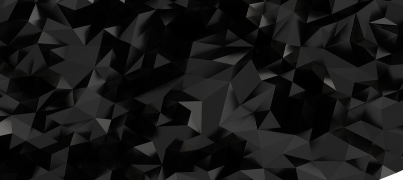 Dark geometric pattern with sharp edges, abstract background, low poly texture