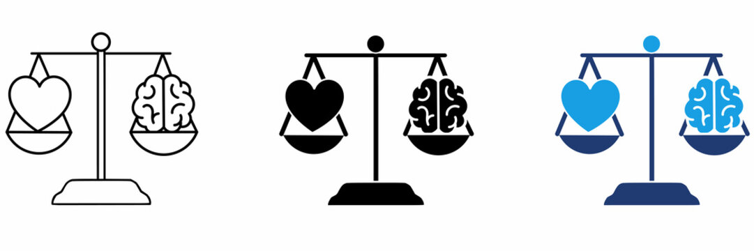 Work Life Balance Editable Stroke icon collections. Containing Heart, Brain, Balance Scale, Mind and more icons.