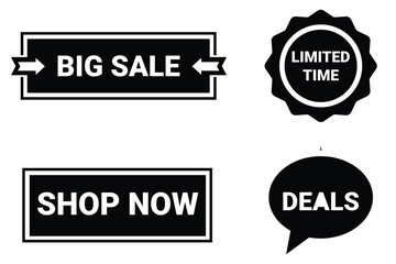 Obraz premium Black friday sale banners big sale limited time shop now deals
