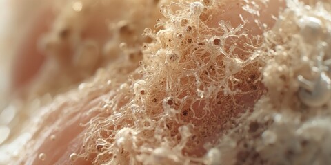 Fototapeta premium Detailed view of Meissner corpuscles as silver stained mechanoreceptors in basal layer of finger skin