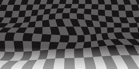 Obraz premium Race flag. Speed flag design. Car rally competition. Black and white squares pattern. Vector illustration