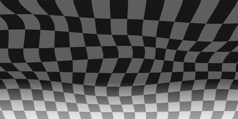 Fototapeta premium Race flag. Speed flag design. Car rally competition. Black and white squares pattern. Vector illustration