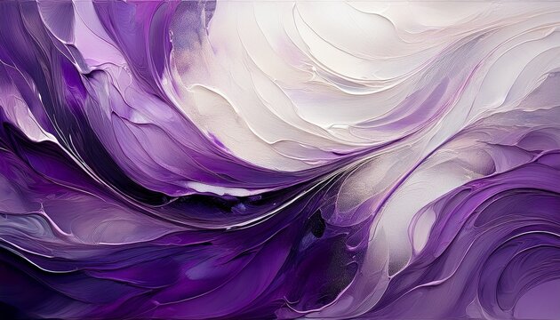 abstract purple and white digital painting with a textured feel