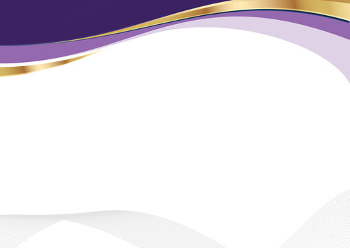 modern graduation certificate background layout with dark purple gold wave