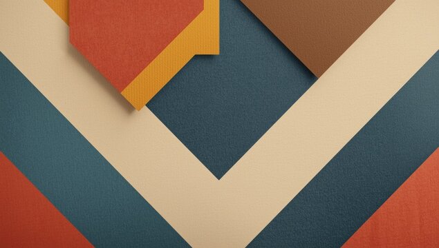 Colorful geometric paper texture in chevron pattern