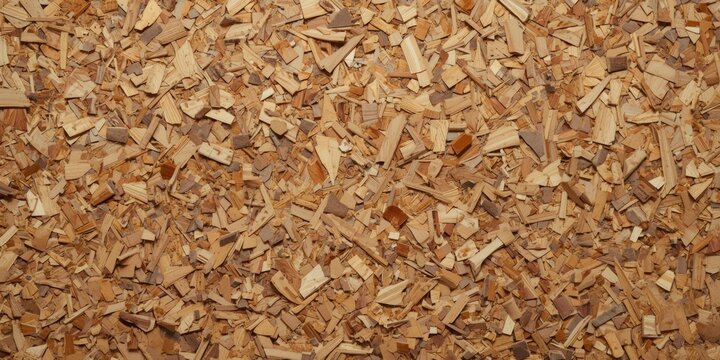 Wood shavings spread across a surface