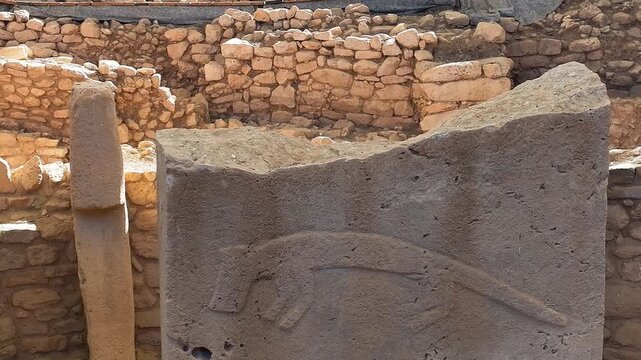 Gobekli Tepe Neolithic, Prehistoric, Monument Drone Video,  Gobekli Tepe Ancient Site Video, Haliliye Sanliurfa, Turkiye (Turkey)