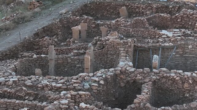 Karahan Tepe Neolithic Monument Drone Video,  Karahan Tepe Ancient Site Video, Haliliye Sanliurfa, Turkiye (Turkey)