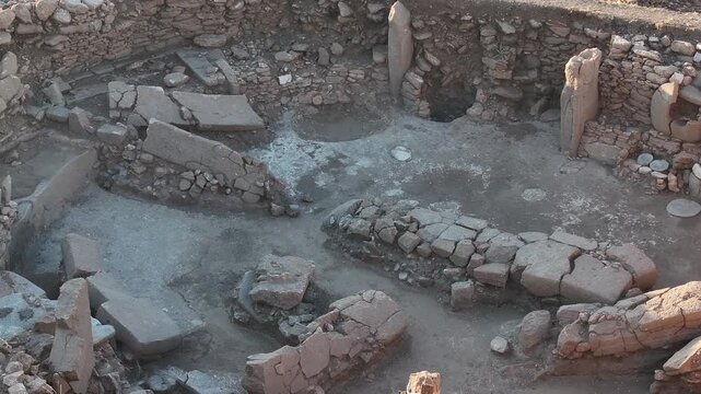 Karahan Tepe Neolithic, Prehistoric, Monument Drone Video,  Karahan Tepe Ancient Site Video, Haliliye Sanliurfa, Turkiye (Turkey)