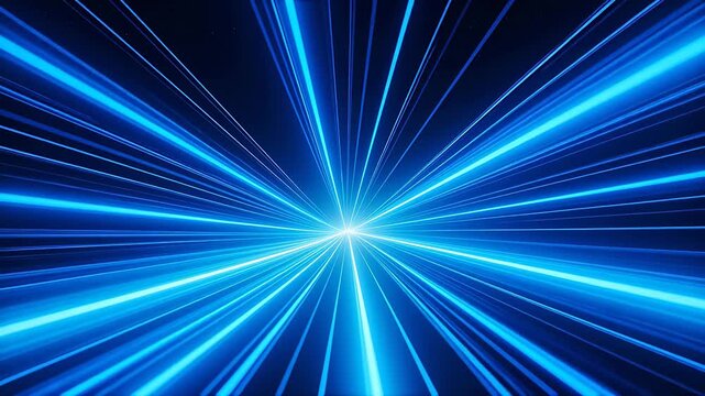 Blue light beams converging in space