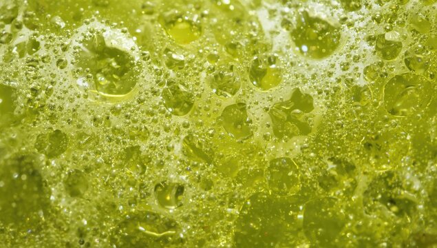 Yellow bubbles and foam texture background