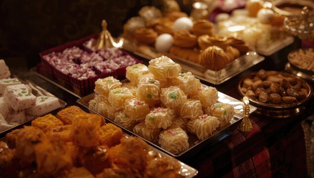 Traditional Indian milk mithai selection for vibrant festive occasions