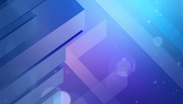 Abstract geometric shapes with a blue and purple gradient background