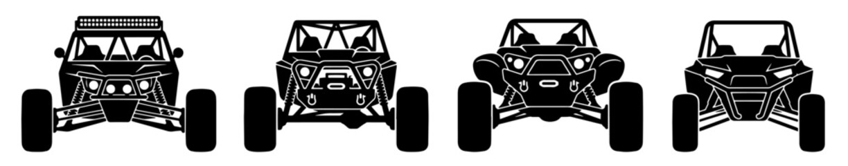 Minimalist Offroad Buggy Silhouette Vector - 4x4 Dune Buggy Mud Racing SVG Asset Bundle © Green Graphics