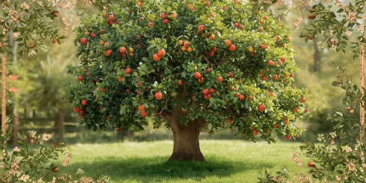 The cheerful history of apple tree decorative designs
