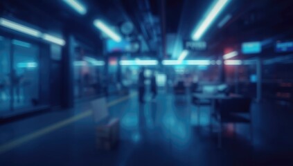 Fototapeta premium Modern and vintage social media banner design with blue gradient grain texture and blur effects