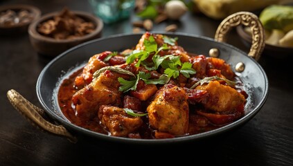 Fototapeta premium Vegetable curry served in a traditional bowl