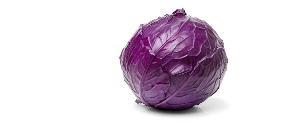 Obraz premium Purple cabbage on a white background