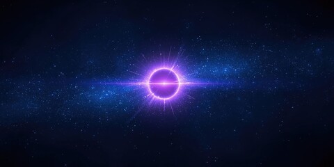 Fototapeta premium Purple cosmic light in a starry night sky