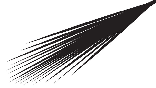 Abstract dynamic speed lines effect on a transparent background, vector illustration.
