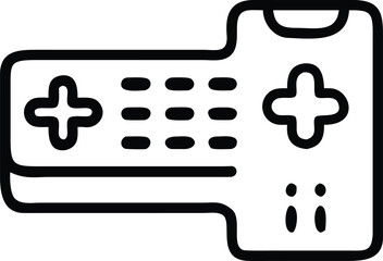 Video game controller icon on white background Keywords: video game, controller, gamepad © TUTUL